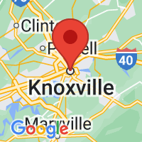 Map of Knoxville, TN US
